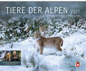 Hanspeter Latour, Levio Sturzenegger | Tiere der Alpen – Kalender 2027 - • WEBER VERLAG