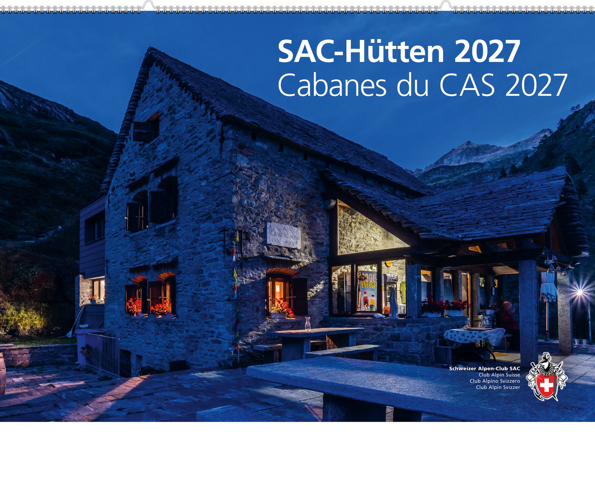 SAC-Hütten - Kalender 2027 - • WEBER VERLAG