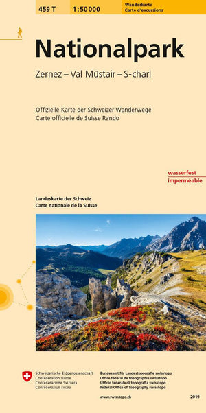 Swisstopo | 459T Nationalpark Wanderkarte - • WEBER VERLAG