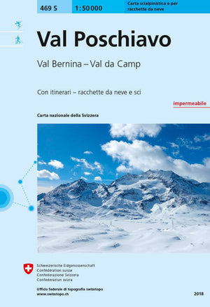 Swisstopo | 469S Val Poschiavo Schneesportkarte - • WEBER VERLAG