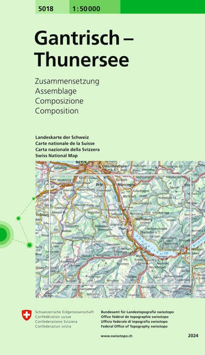 Swisstopo | 5018 Gantrisch - Thunersee - • WEBER VERLAG