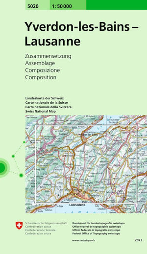 Swisstopo | 5020 Yverdon-les-Bains - Lausanne - • WEBER VERLAG