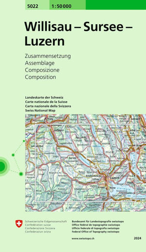 Swisstopo | 5022 Willisau - Sursee - Luzern - • WEBER VERLAG