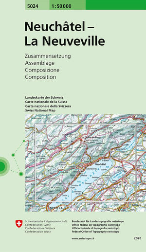 Swisstopo | 5024 Neuchâtel - La Neuveville - • WEBER VERLAG