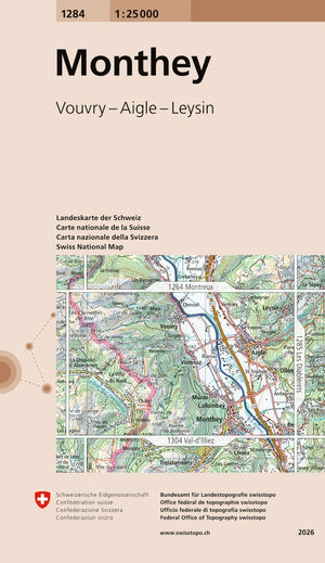 Swisstopo | 1284 Monthey - • WEBER VERLAG