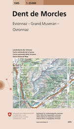 Swisstopo | 1305 Dent de Morcles - • WEBER VERLAG