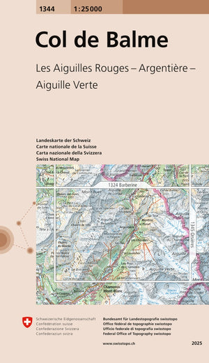 Swisstopo | 1344 Col de Balme - • WEBER VERLAG