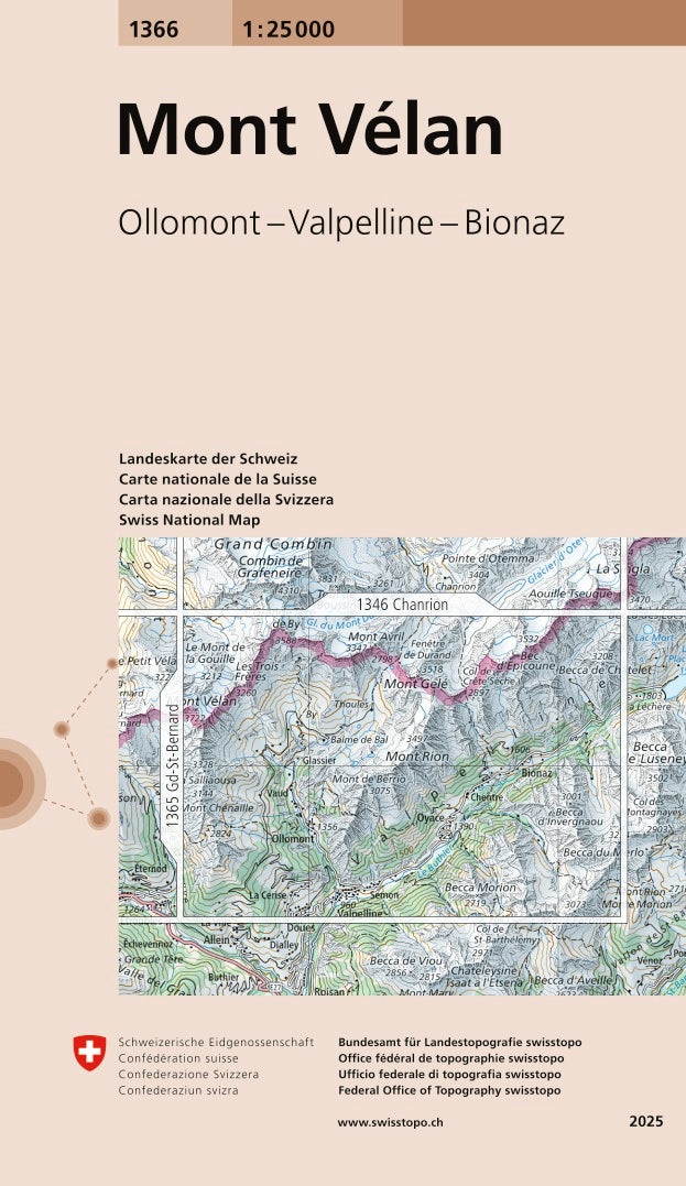 Swisstopo | 1366 Mont Vélan - • WEBER VERLAG