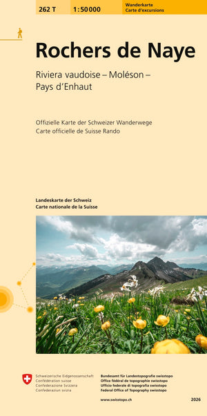 Swisstopo | 262T Rochers de Naye Wanderkarte