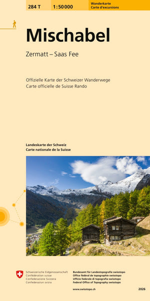 Swisstopo | 284T Mischabel Wanderkarte