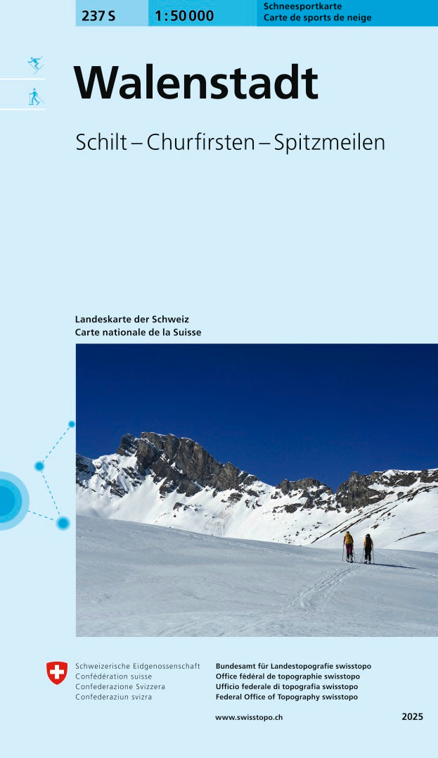 Swisstopo | 237S Walenstadt Schneesportkarte - • WEBER VERLAG