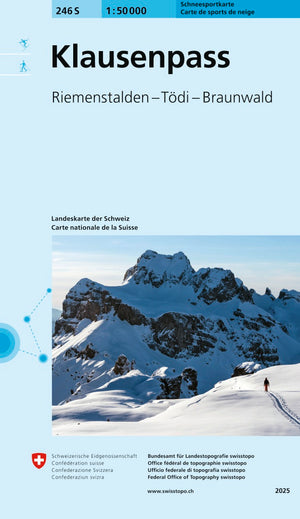 Swisstopo | 246S Klausenpass Schneesportkarte - • WEBER VERLAG