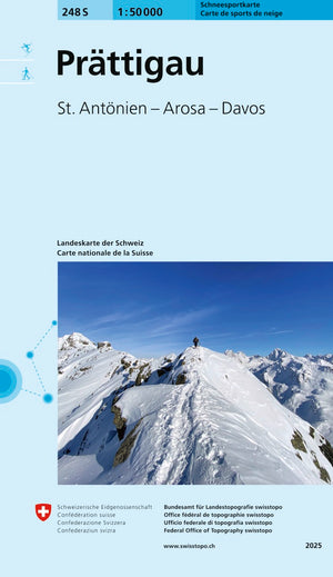 Swisstopo | 248S Prättigau Schneesportkarte - • WEBER VERLAG