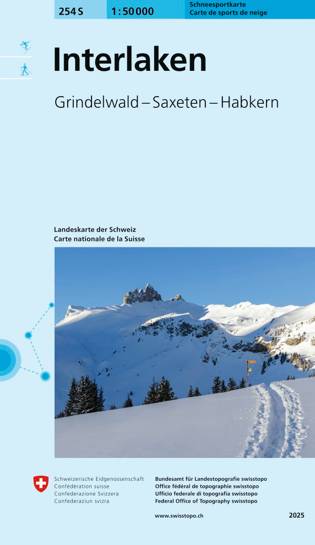 Swisstopo | 254S Interlaken Schneesportkarte - • WEBER VERLAG
