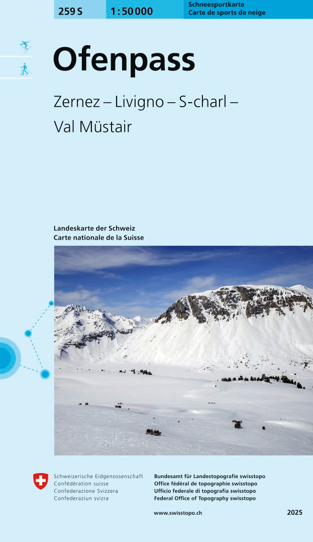 Swisstopo | 259S Ofenpass Schneesportkarte - • WEBER VERLAG