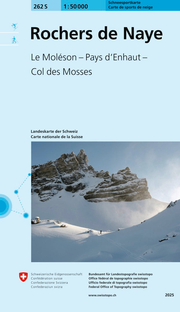 Swisstopo | 262S Rochers de Naye Schneesportkarte - • WEBER VERLAG