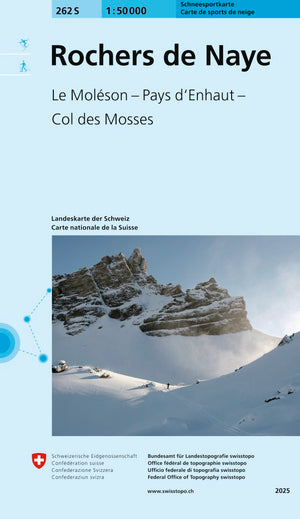 Swisstopo | 262S Rochers de Naye Schneesportkarte - • WEBER VERLAG