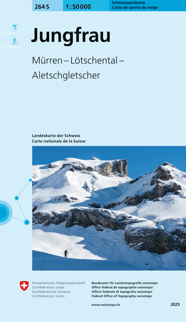 Swisstopo | 264S Jungfrau Schneesportkarte - • WEBER VERLAG