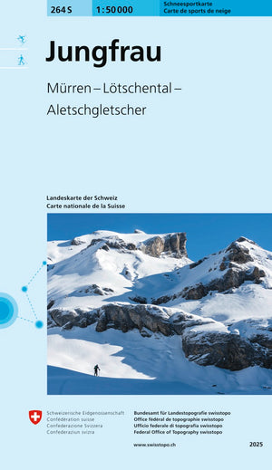 Swisstopo | 264S Jungfrau Schneesportkarte - • WEBER VERLAG