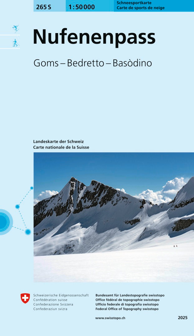 Swisstopo | 265S Nufenenpass Schneesportkarte - • WEBER VERLAG