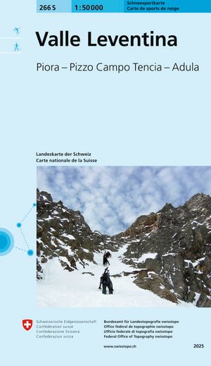 Swisstopo | 266S Valle Leventina Schneesportkarte - • WEBER VERLAG