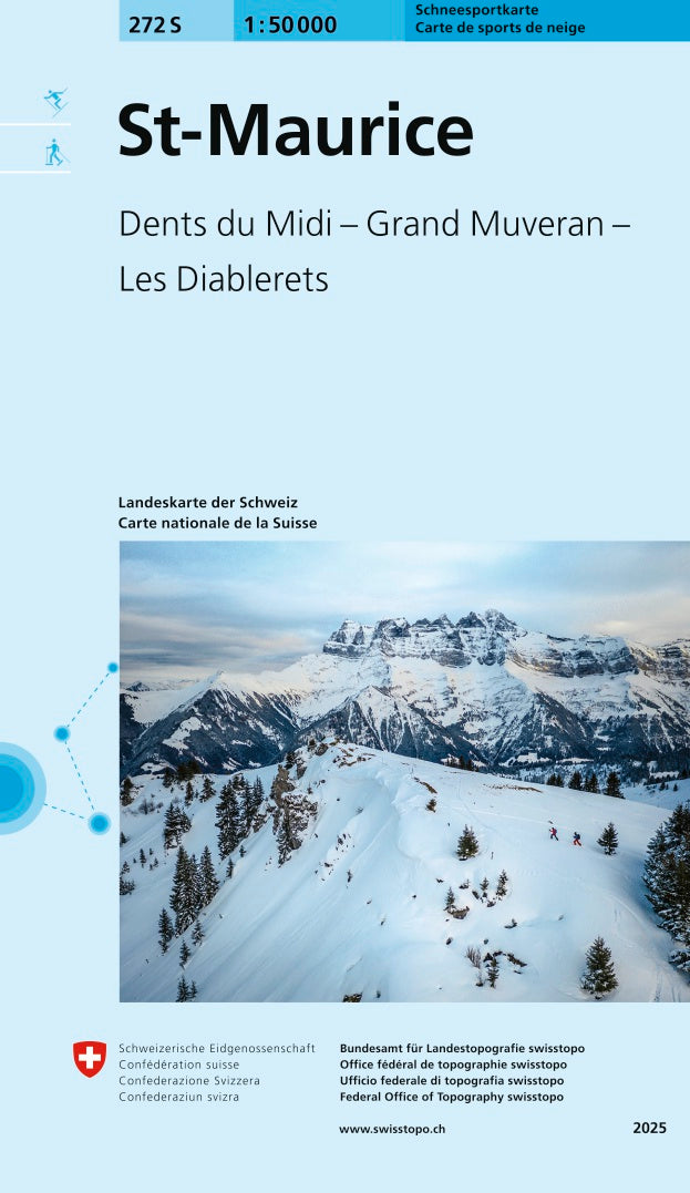 Swisstopo | 272S St-Maurice Schneesportkarte - • WEBER VERLAG