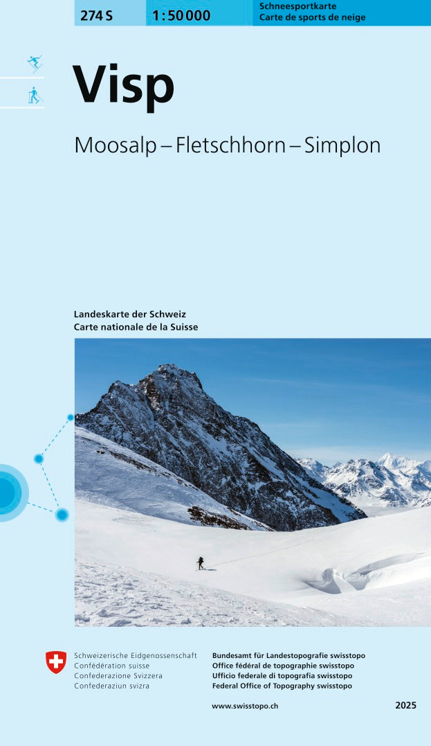 Swisstopo | 274S Visp Schneesportkarte - • WEBER VERLAG