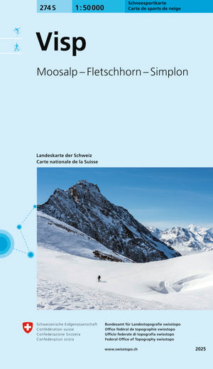 Swisstopo | 274S Visp Schneesportkarte - • WEBER VERLAG