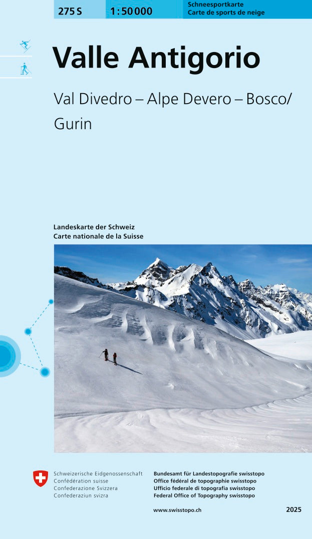 Swisstopo | 275S Valle Antigorio Schneesportkarte - • WEBER VERLAG