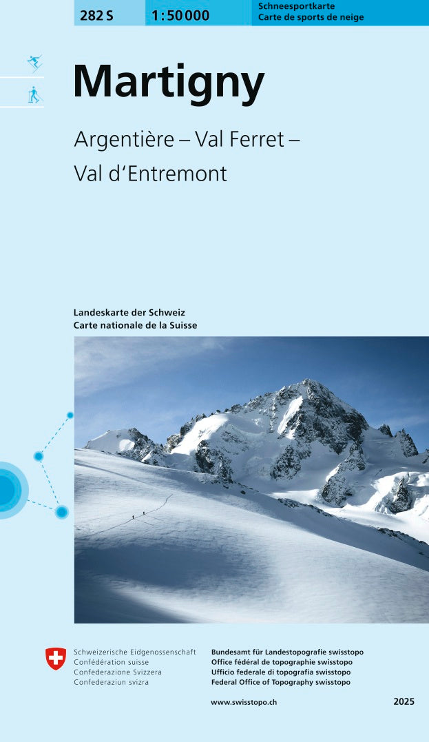 Swisstopo | 282S Martigny Schneesportkarte - • WEBER VERLAG