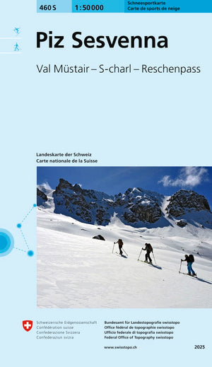 Swisstopo | 460S Piz Sesvenna - • WEBER VERLAG