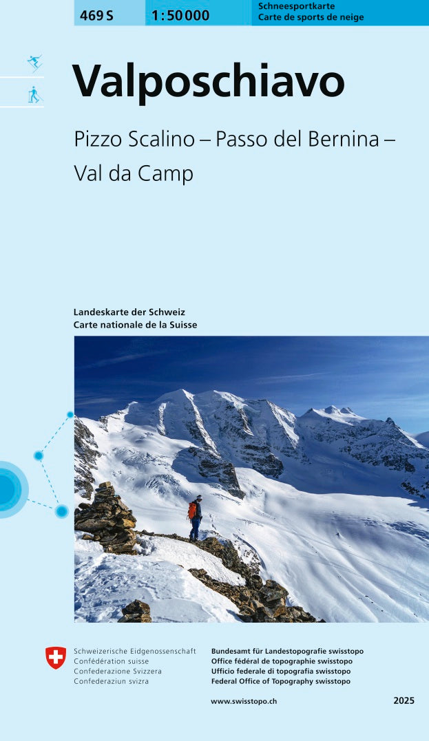 Swisstopo | 469S Val Poschiavo Schneesportkarte - • WEBER VERLAG