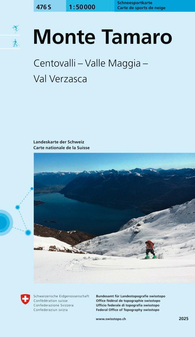 Swisstopo | 476S Monte Tamaro Schneesportkarte - • WEBER VERLAG
