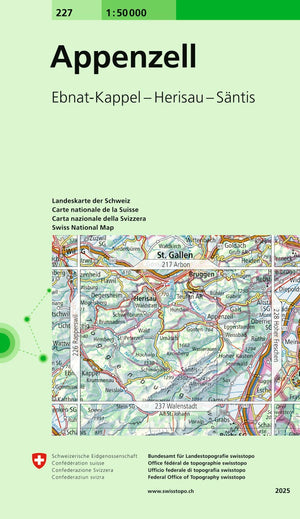 Swisstopo | 227 Appenzell - • WEBER VERLAG