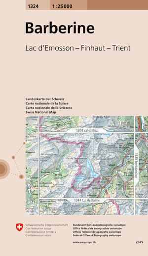 Swisstopo | 1324 Barberine - • WEBER VERLAG