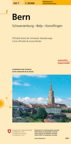 Swisstopo | 243T Bern Wanderkarte - • WEBER VERLAG
