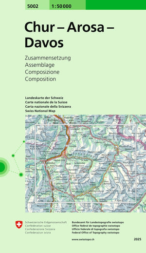 Swisstopo | 5002 Chur - Arosa - Davos - • WEBER VERLAG