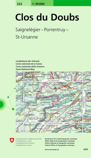 Swisstopo | 222 Clos du Doubs - • WEBER VERLAG