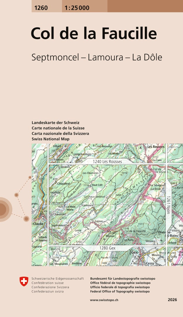 Swisstopo | 1260 Col de la Faucille - • WEBER VERLAG