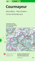Swisstopo | 292 Courmayeur - • WEBER VERLAG