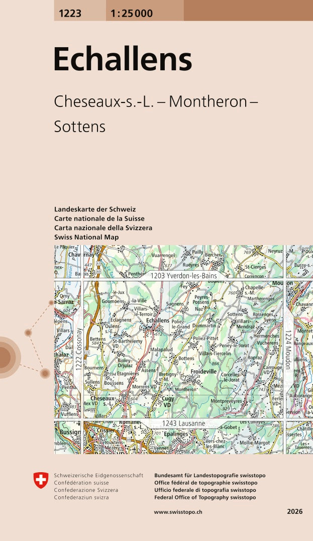 Swisstopo | 1223 Echallens - • WEBER VERLAG