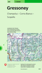 Swisstopo | 294 Gressoney - • WEBER VERLAG