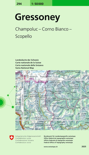 Swisstopo | 294 Gressoney - • WEBER VERLAG