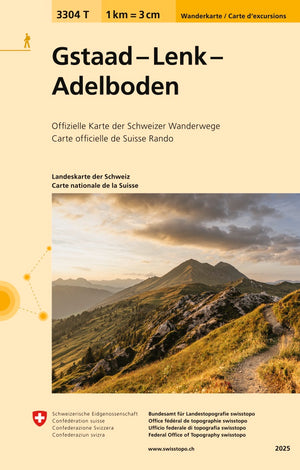 Swisstopo | 3304T Gstaad - Lenk - Adelboden Wanderkarte - • WEBER VERLAG
