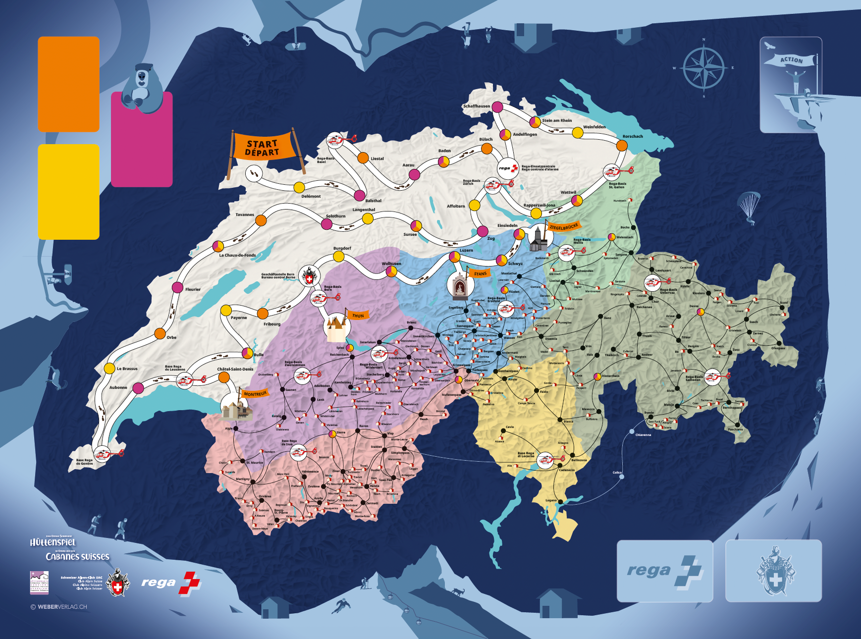 Das grosse Schweizer Hüttenspiel - • WEBER VERLAG