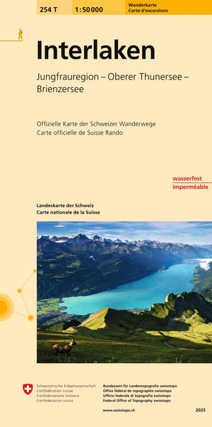 Swisstopo | 254T Interlaken Wanderkarte - • WEBER VERLAG