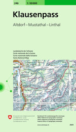 Swisstopo | 246 Klausenpass - • WEBER VERLAG