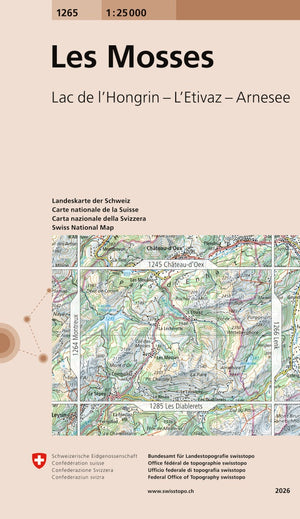 Swisstopo | 1265 Les Mosses - • WEBER VERLAG