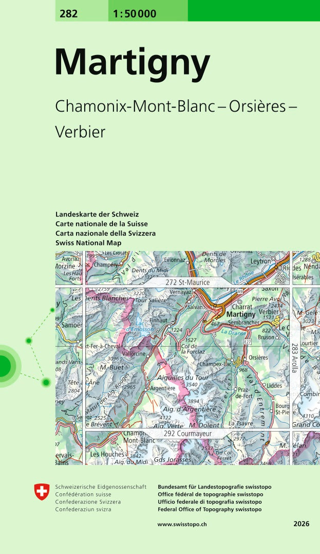 Swisstopo | 282 Martigny - • WEBER VERLAG