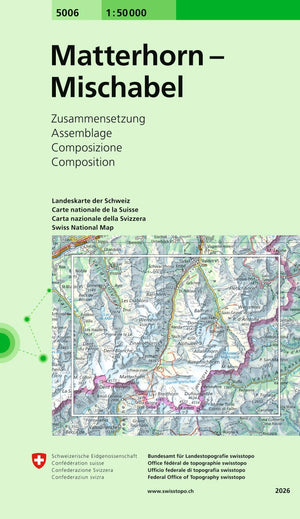 Swisstopo | 5006 Matterhorn - Mischabel - • WEBER VERLAG